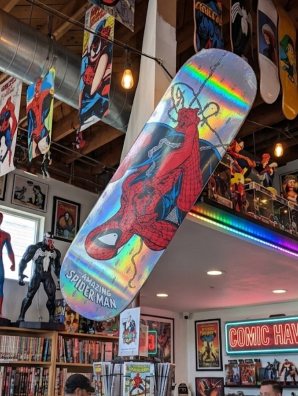 HUF x Marvel Amazing Spider-Man Holo Foil Skateboard Deck (8.25") – New Sealed